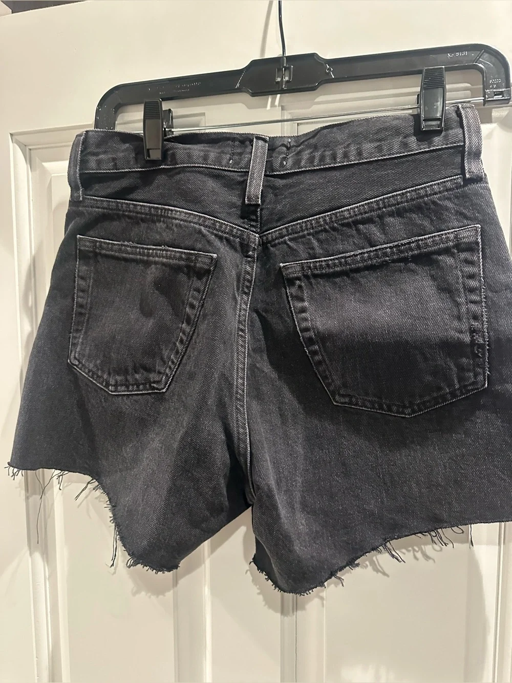 AGOLDE Parker Long Jean Short Mid-rise cut-off denim shorts